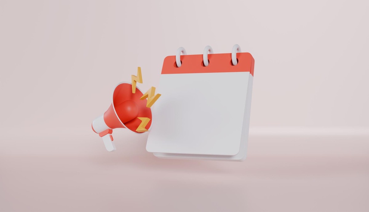 Person confirming event registration on screen