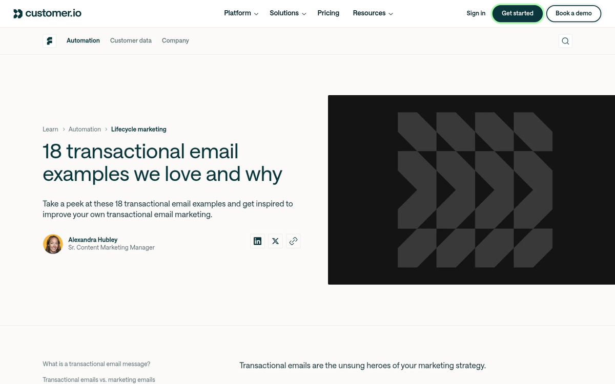 Automated transactional email workflow diagram