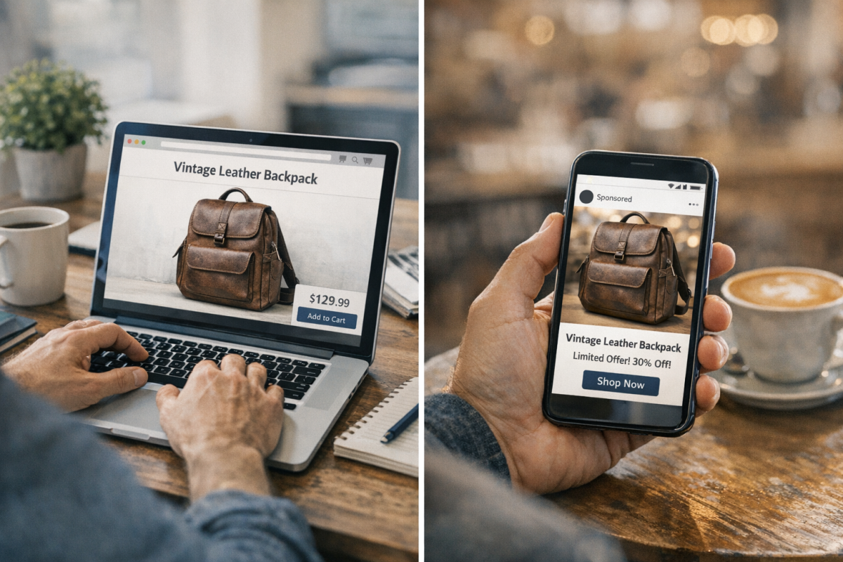 Remarketing ads targeting previous website visitors