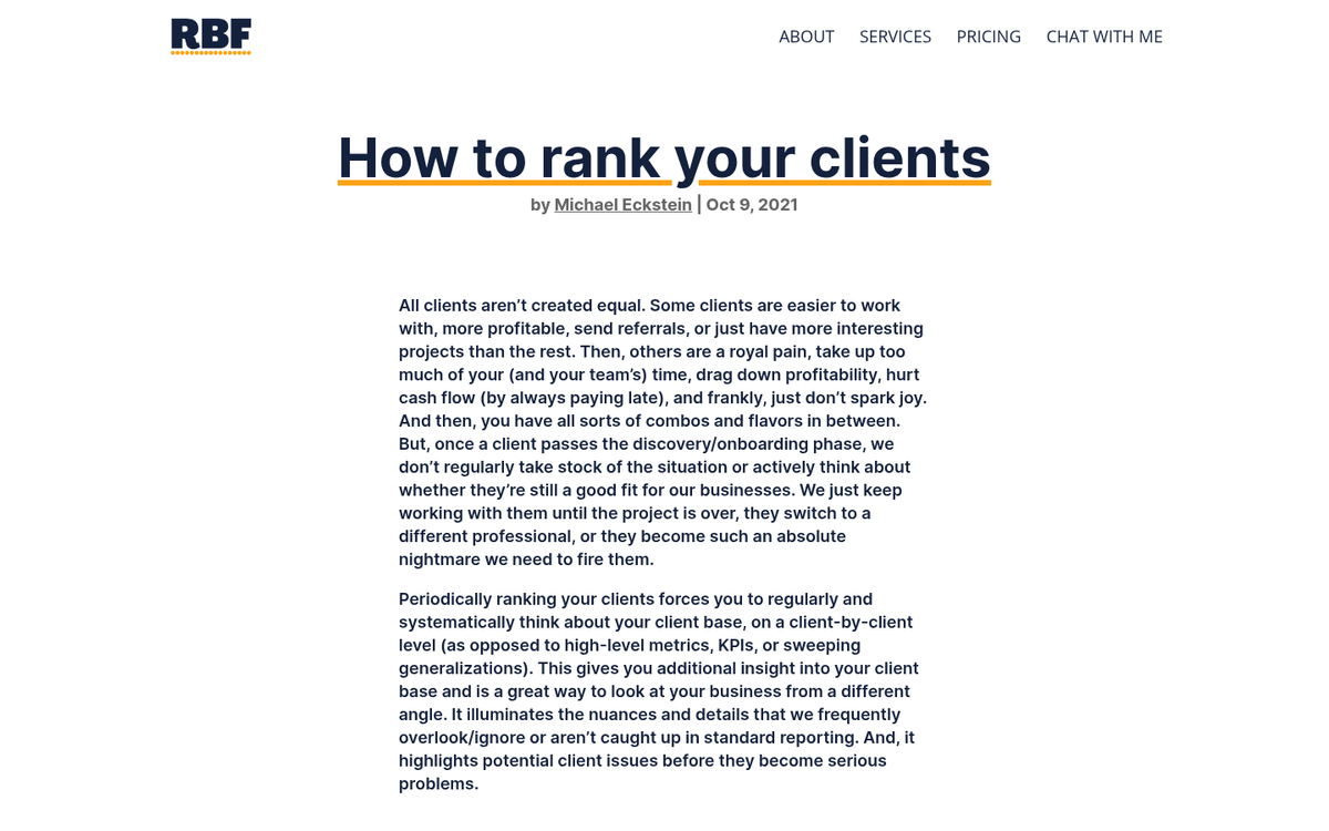 Client ranking list with priority tiers