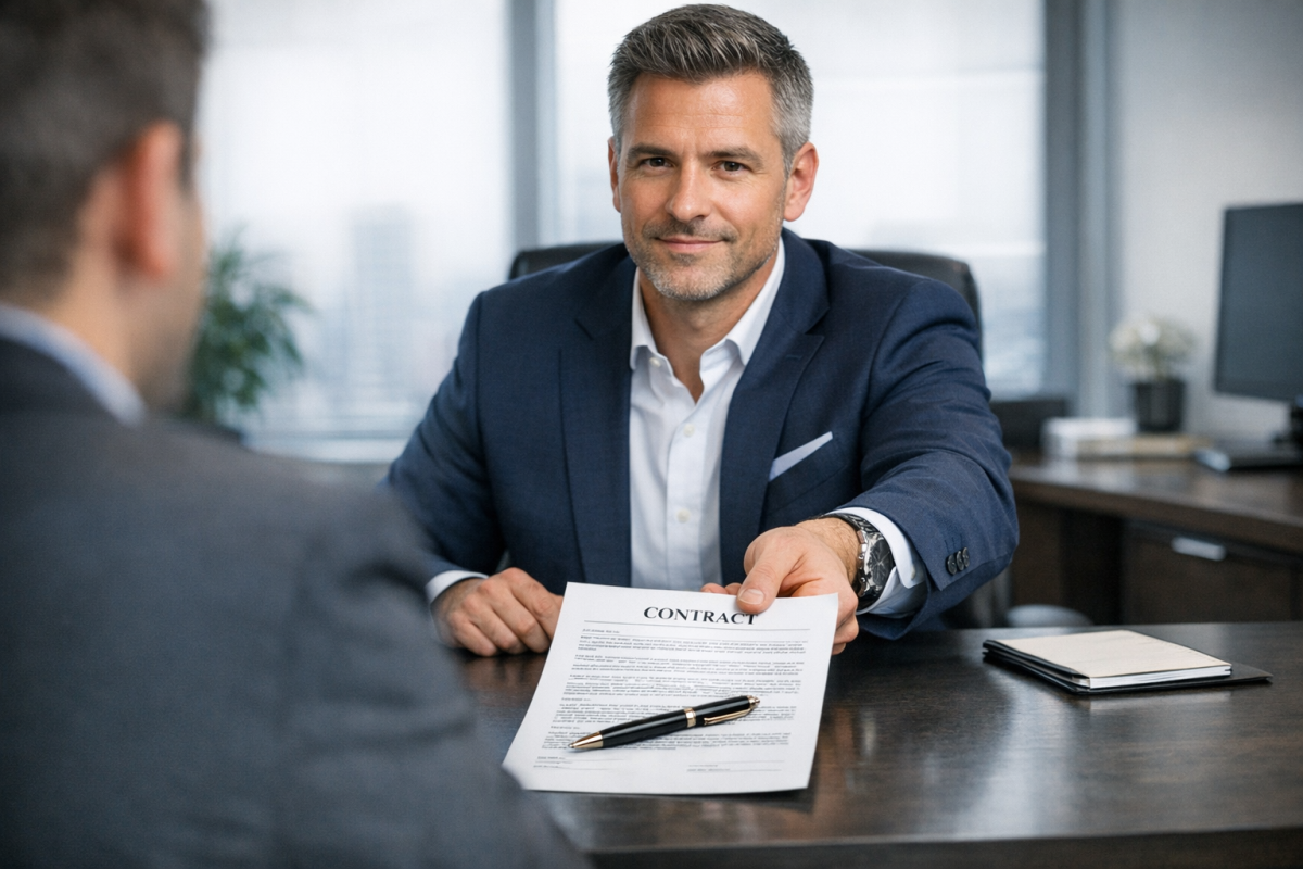 Person firmly declining unpaid work request