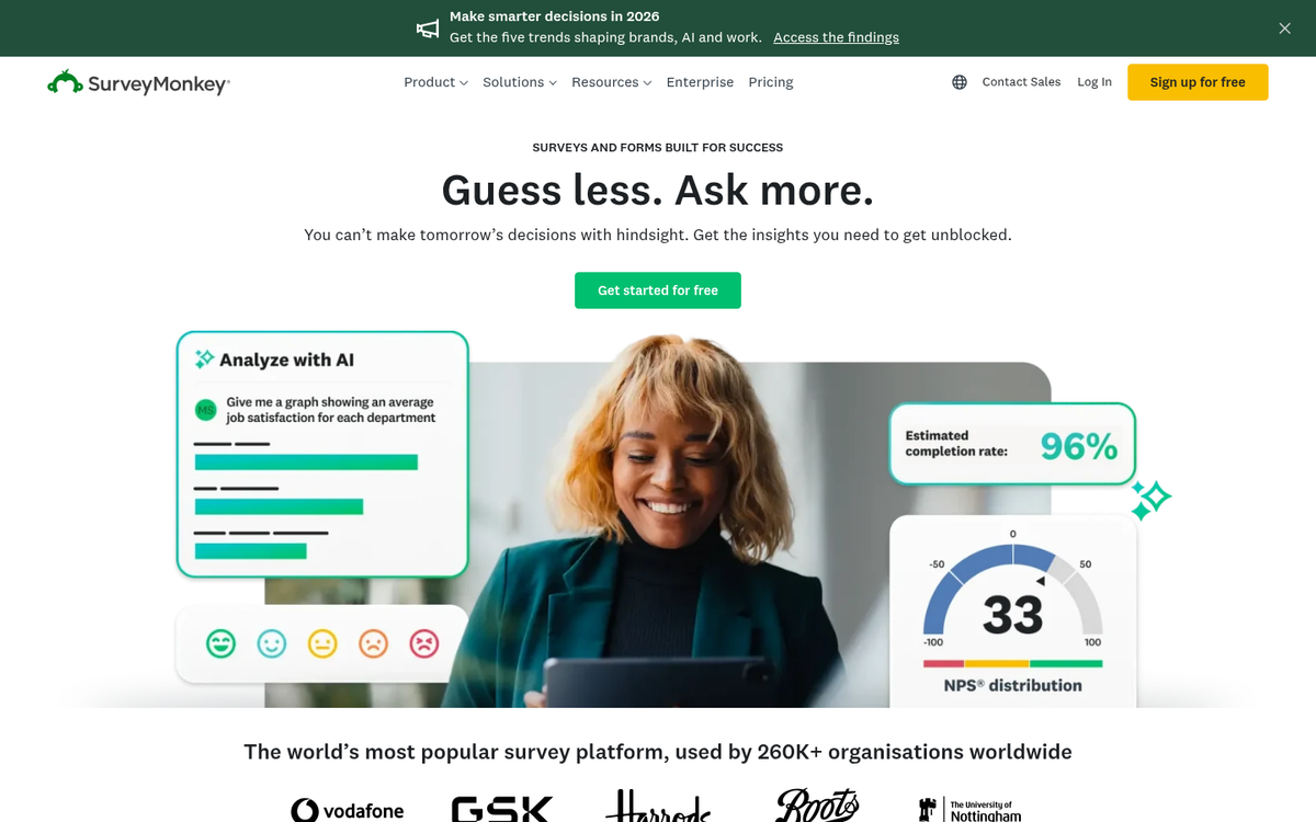Open feedback form on a website