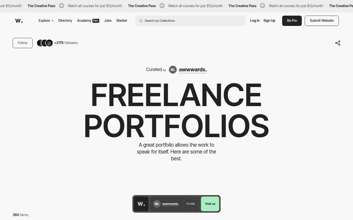 Website portfolio screenshot display showcase