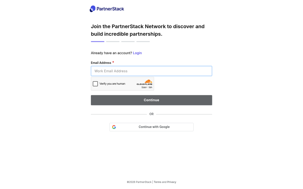 PartnerStack affiliate marketing platform homepage