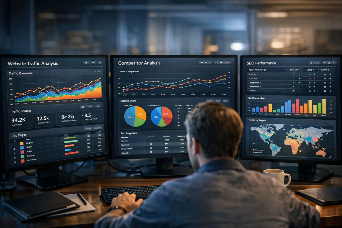 Similarweb website traffic analytics dashboard interface