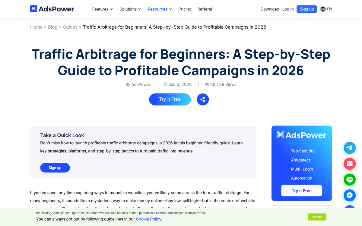 Website monetization dashboard showing ad revenue metrics
