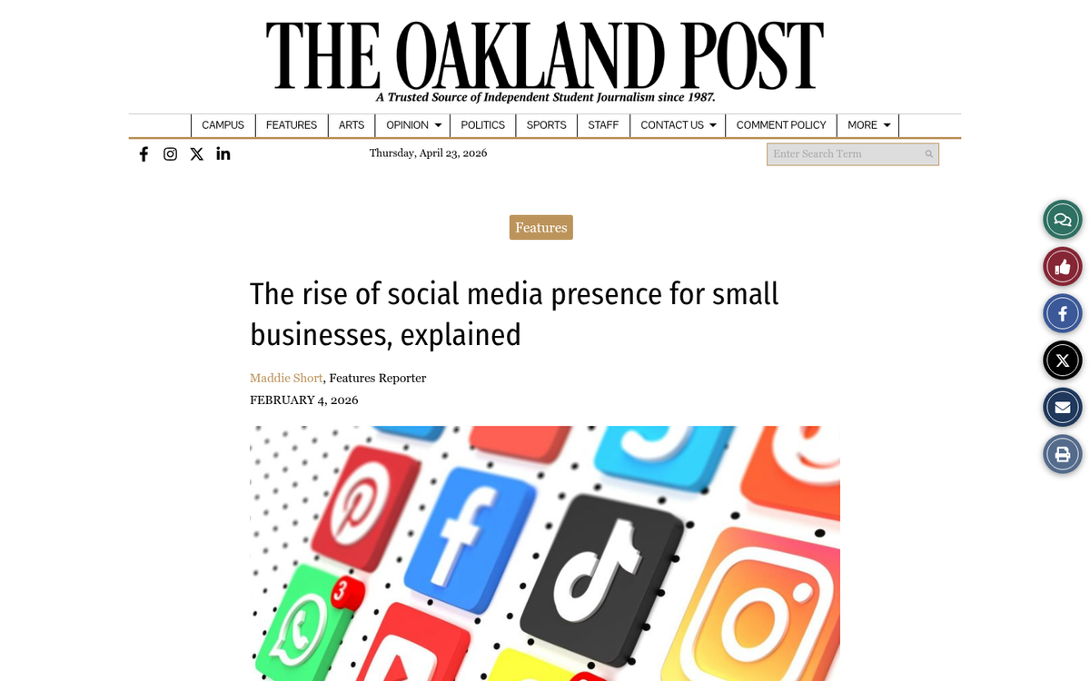 Social media advertising campaign dashboard screenshot