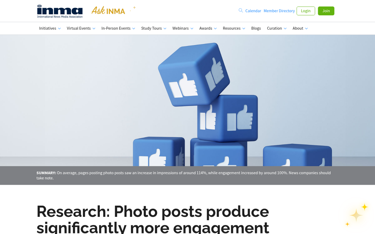 Social media sharing buttons on webpage