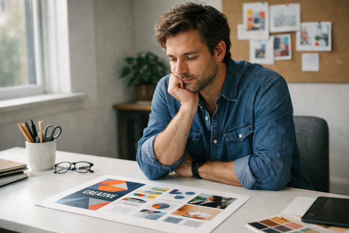 Person receiving a rejection letter calmly