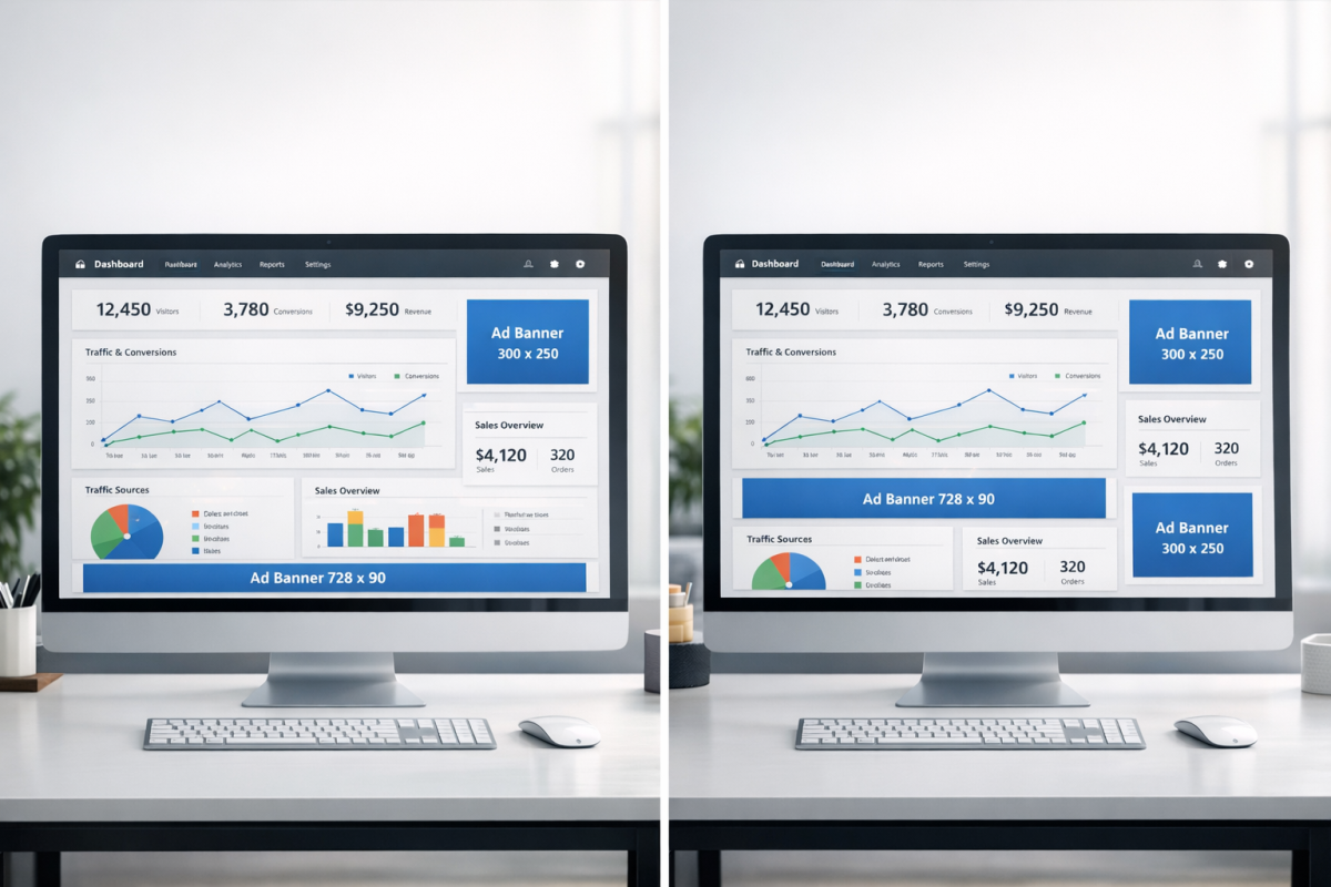 Rotating ad placement positions on webpage layout