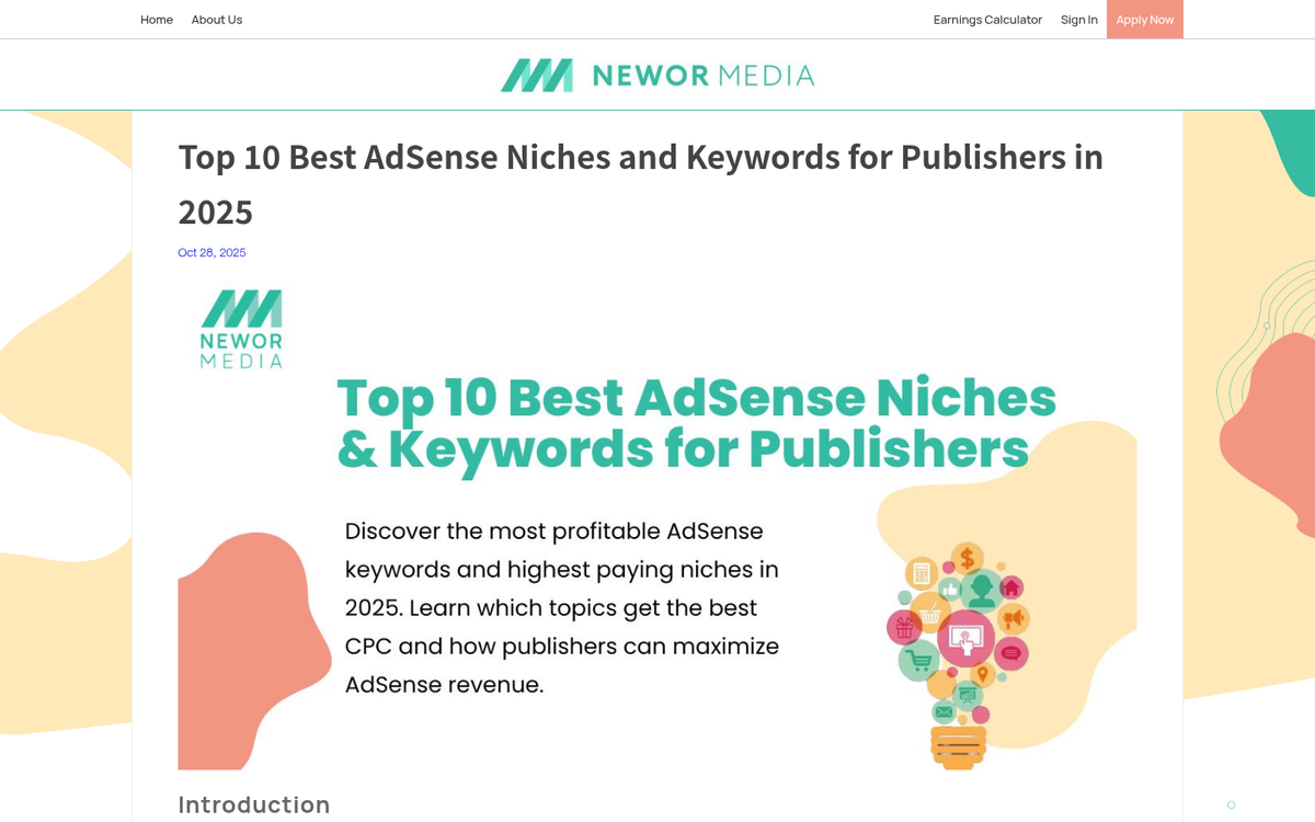 Keyword targeting settings in ad dashboard