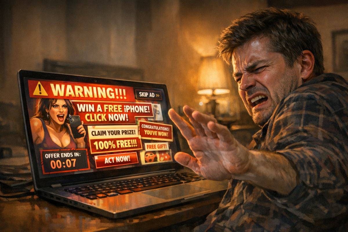 Spam email inbox overflowing with messages