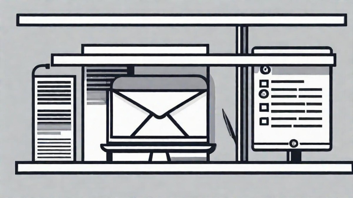 Person writing concise email subject line