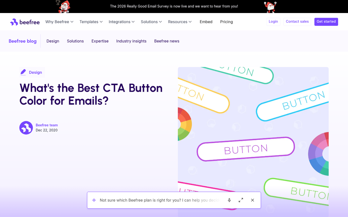 Bright colorful email call-to-action buttons