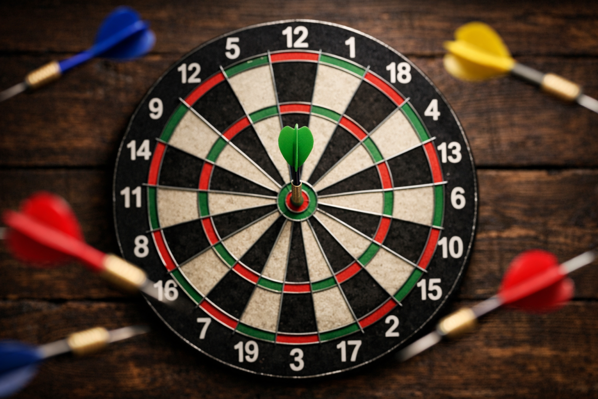 Magnifying glass focusing on targeted niche market