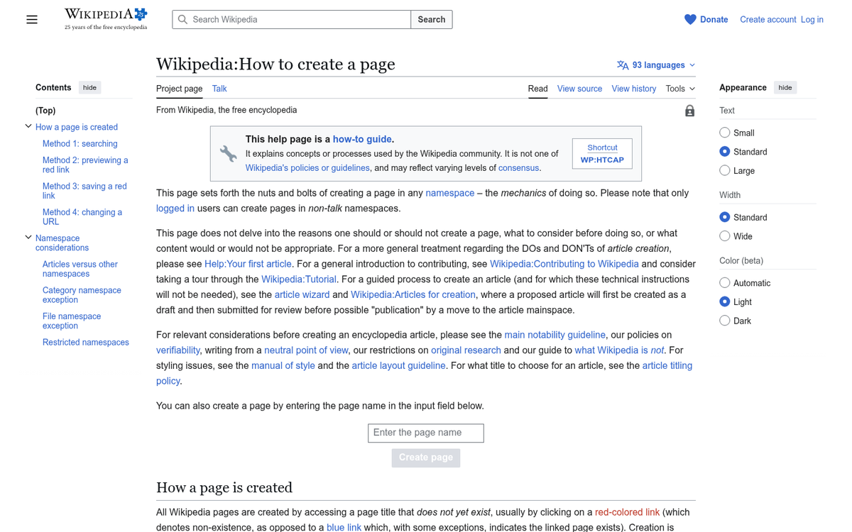 Wikipedia business page displayed on screen