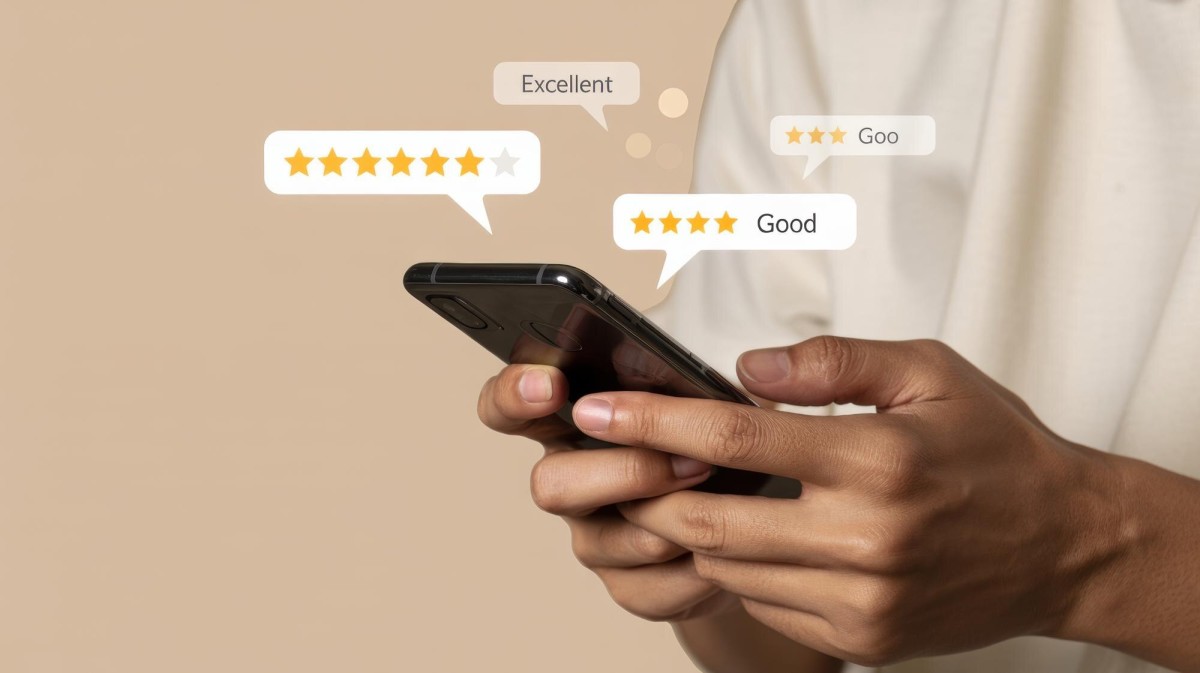 Social proof ratings and customer reviews display