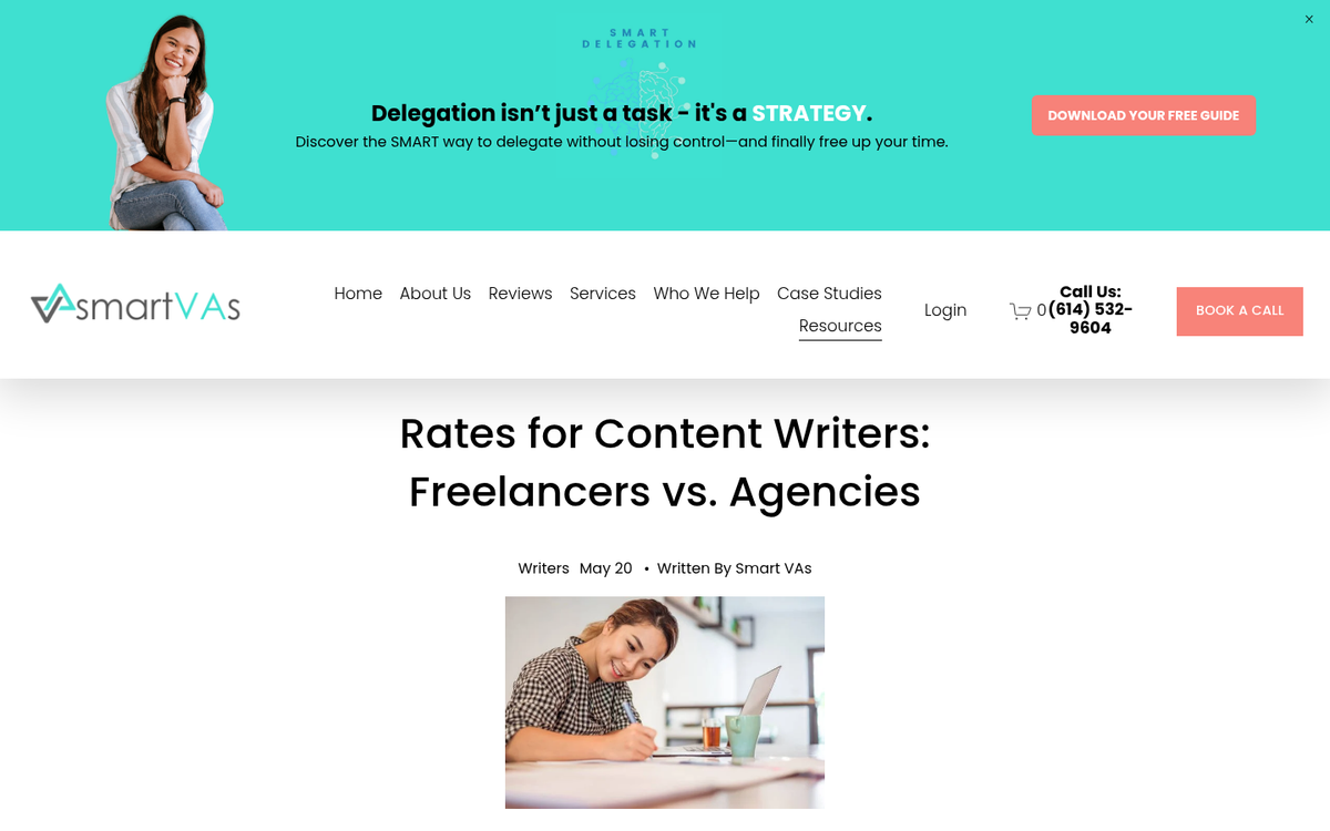 Freelance versus agency content pricing comparison chart