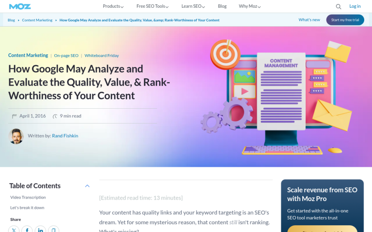 Website pages competing for same topic