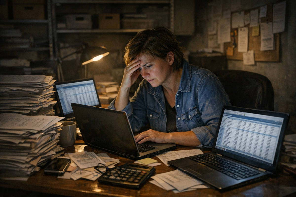 Stacked papers representing high volume content production