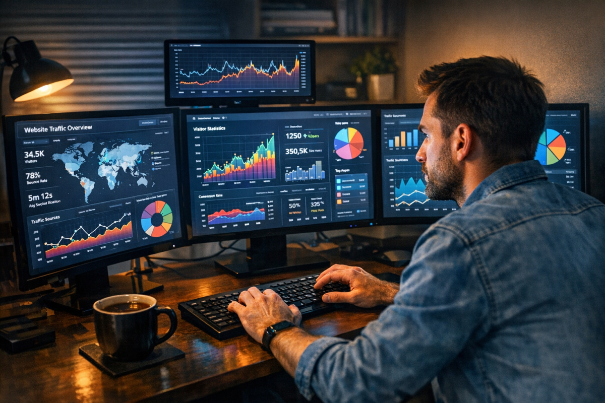 Chart showing pages with declining organic traffic