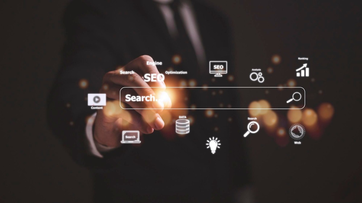 Person adapting strategy on digital search interface