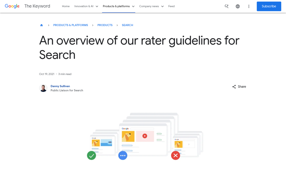 Website screenshot showing E-E-A-T improvement steps