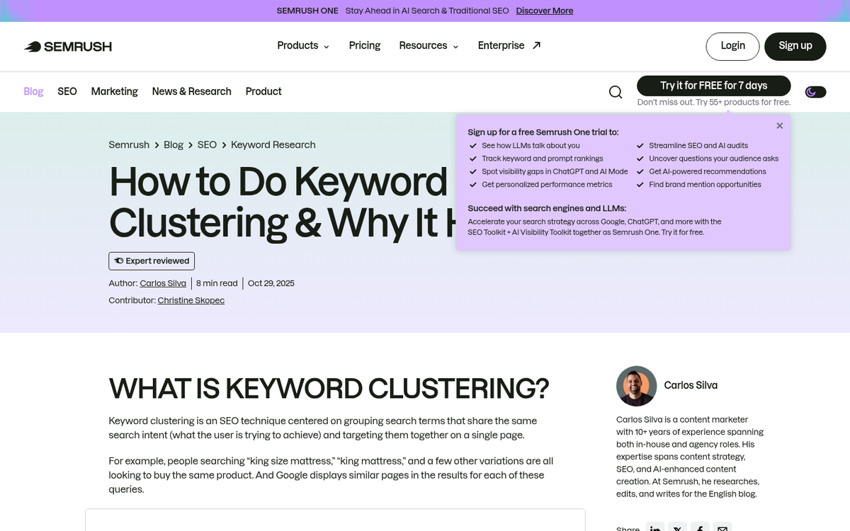 Content clusters building topical authority diagram