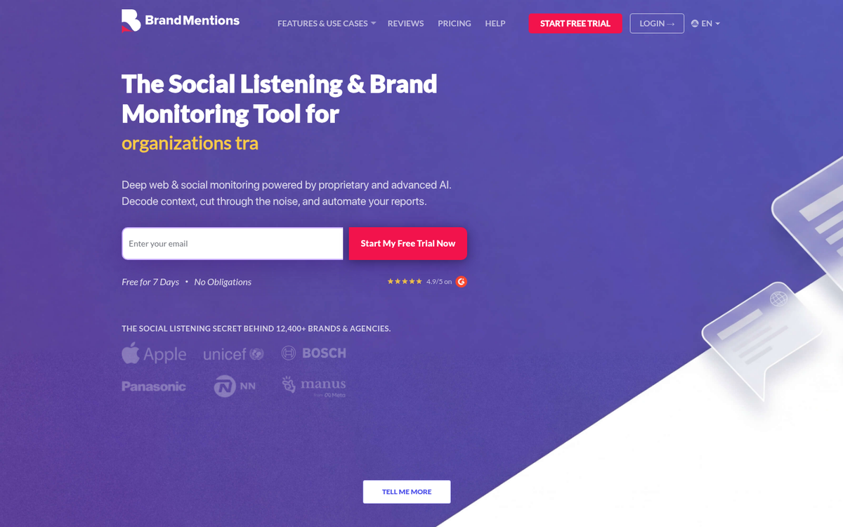 Dashboard tracking brand mentions online