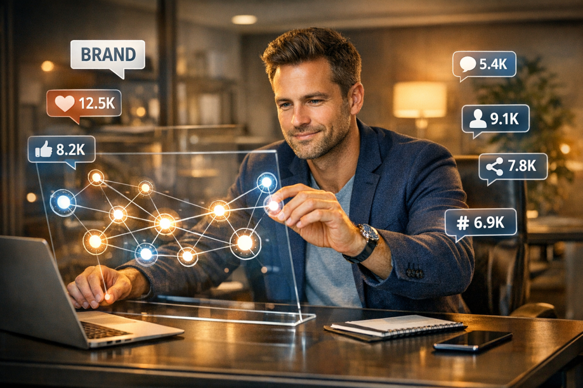 Strategic brand mention planning diagram