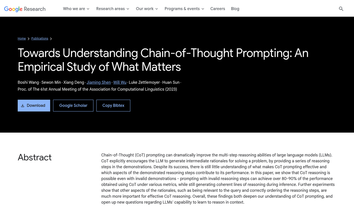 Structured web content with logical reasoning steps