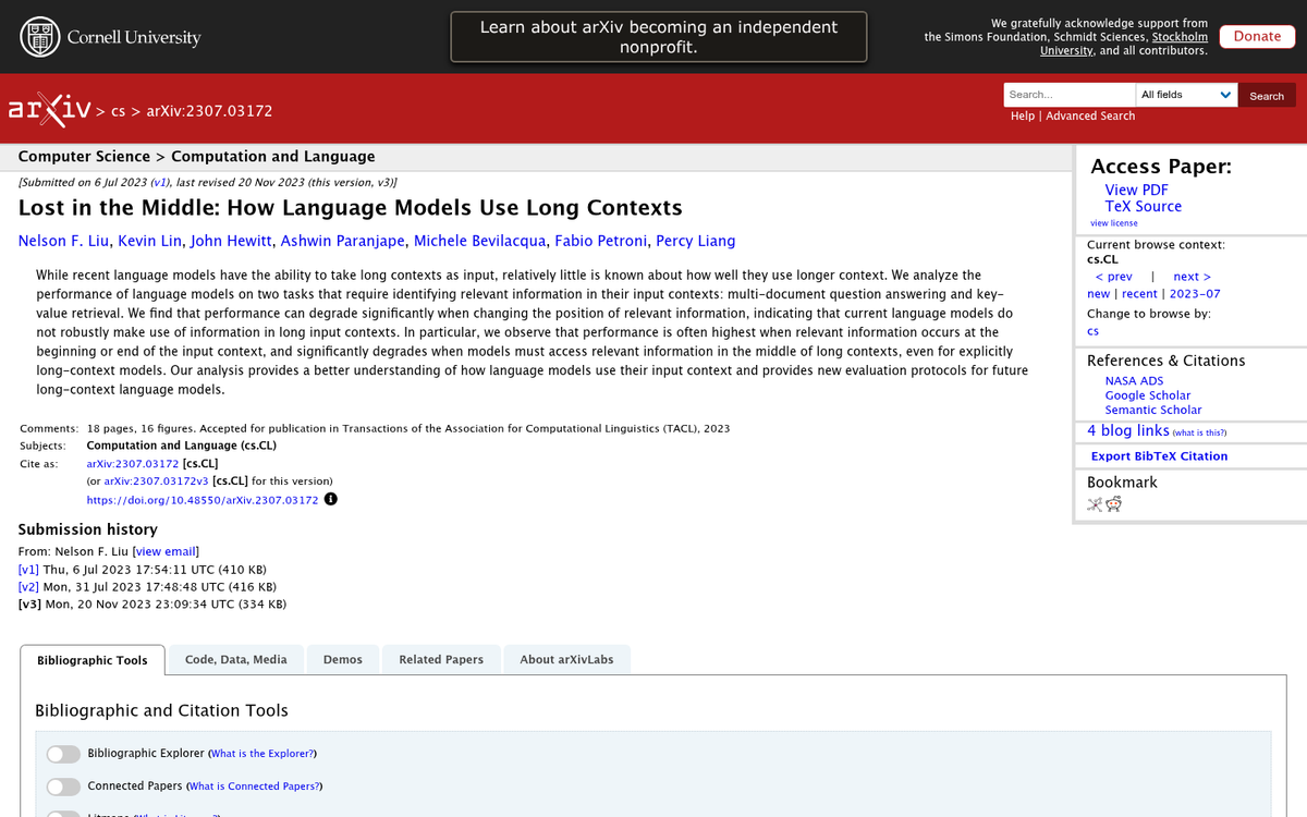 Content positioned within a context window diagram