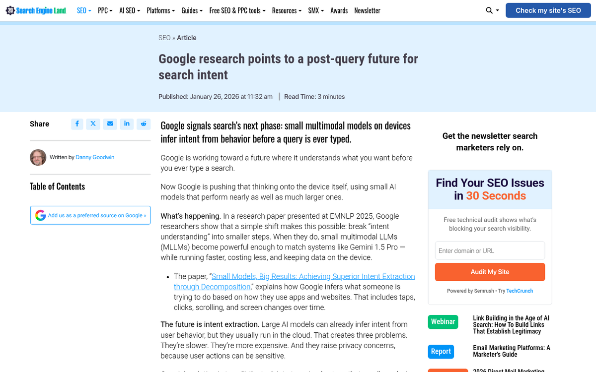 Four search intent types diagram overview