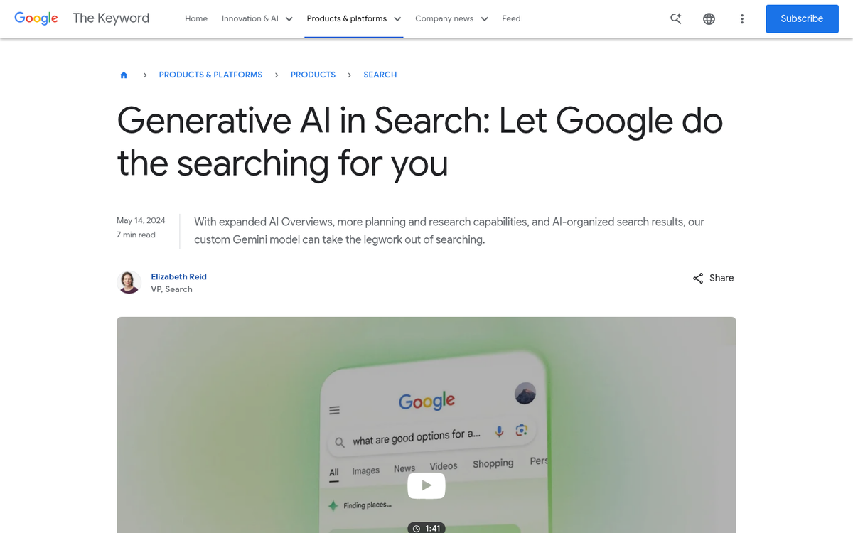 Content mapped to user intent signals