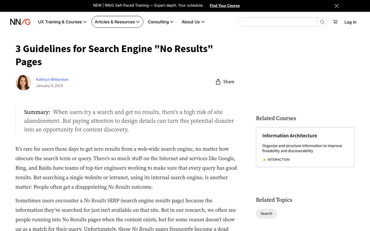 Broken search results missing user intent