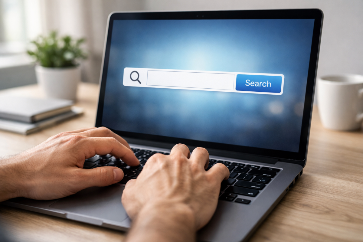 AI analyzing long-tail search query structure