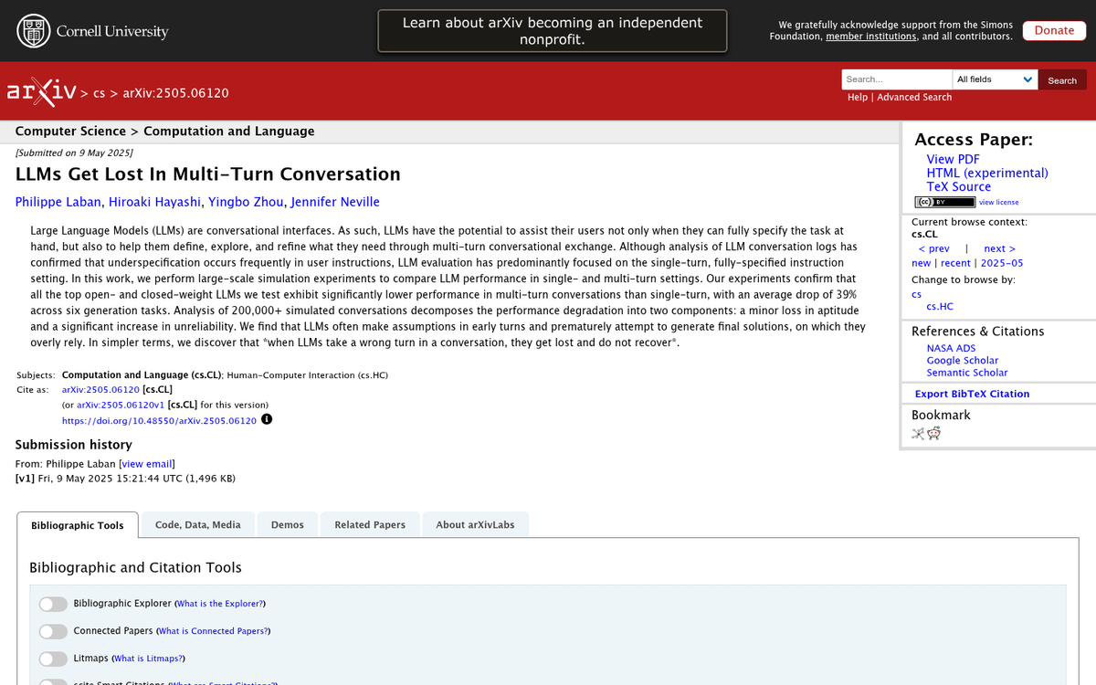 Broken conversation flow disrupting AI context
