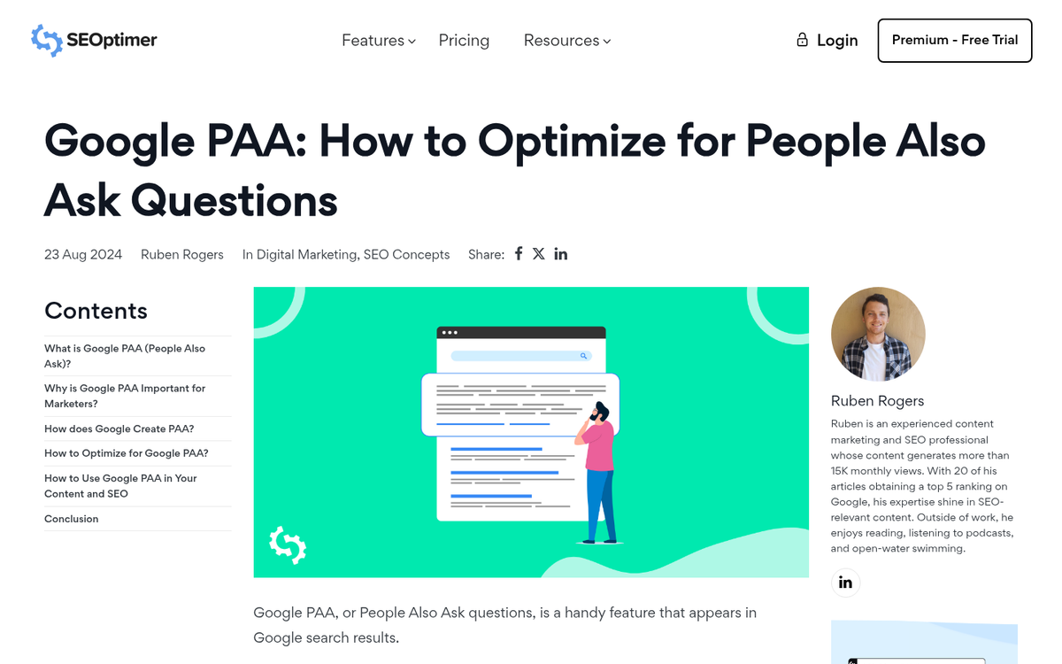 Google People Also Ask box example