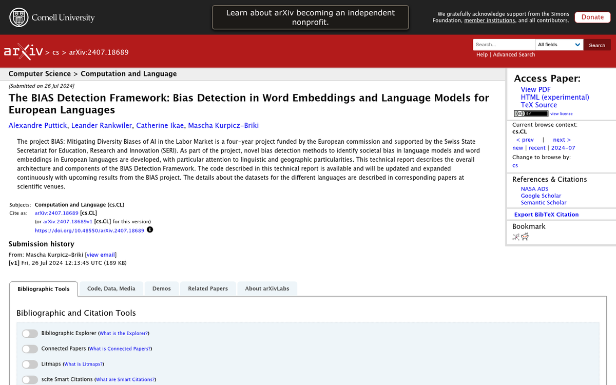 Biased word associations in embedding space