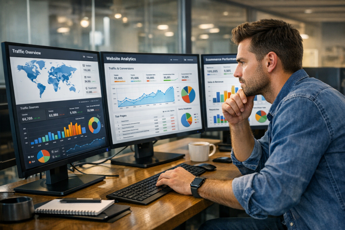 Competitor website SEO audit performance dashboard