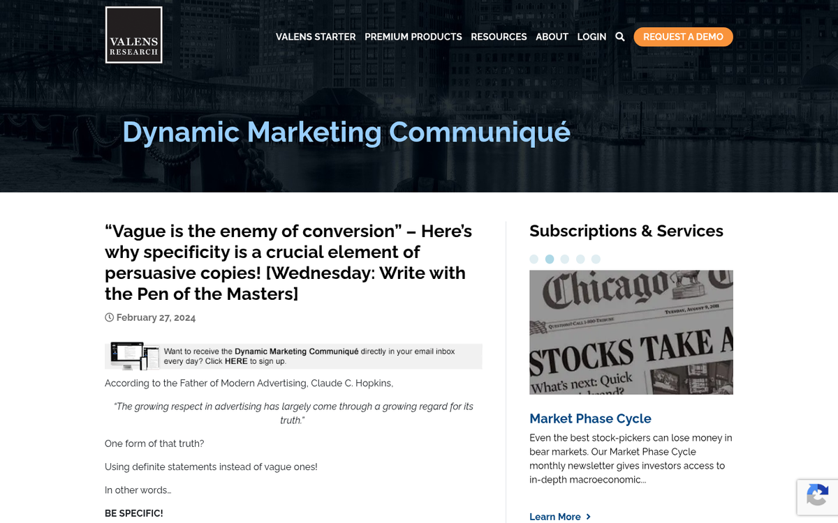 Simple minimalist squeeze page design example
