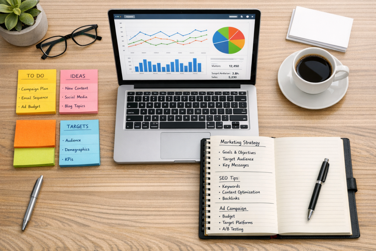 Organized spreadsheet tracking UTM campaign parameters