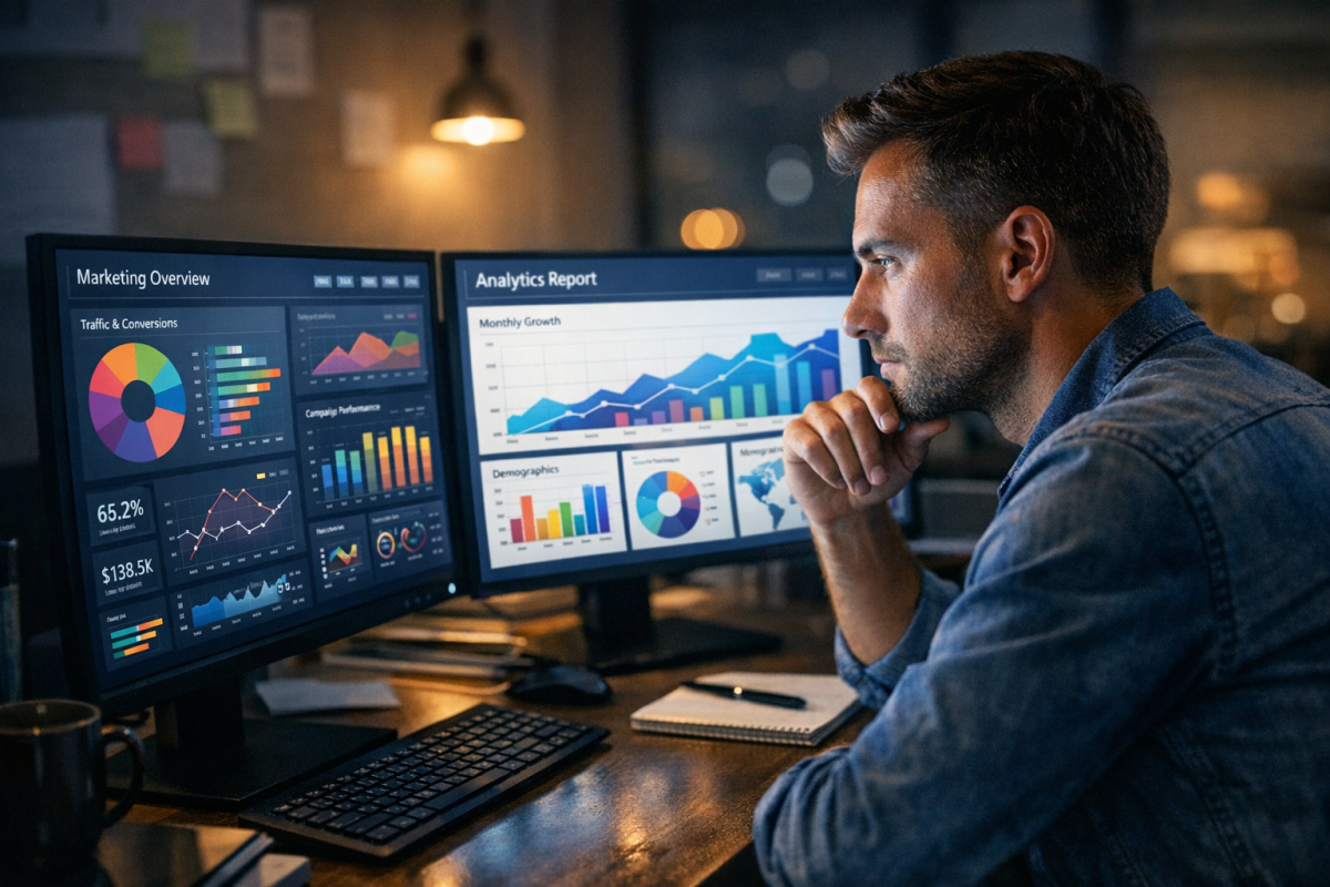 UTM campaign data displayed in analytics dashboard