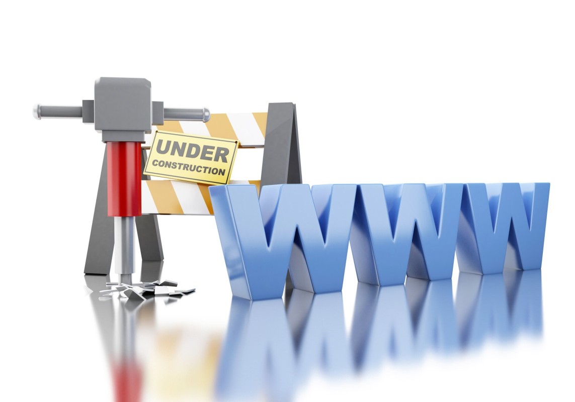 Broken link error on website screen