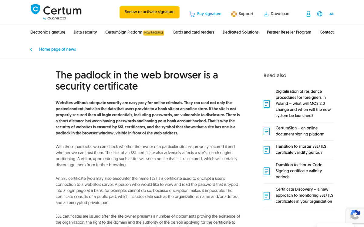 Browser address bar showing HTTPS padlock icon