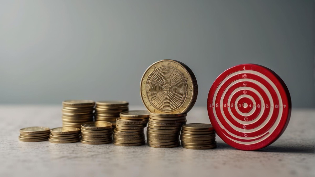 Person writing goals in a notebook