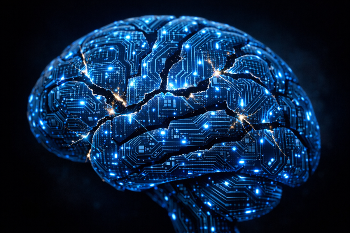 Bar chart showing AI hallucination error rates