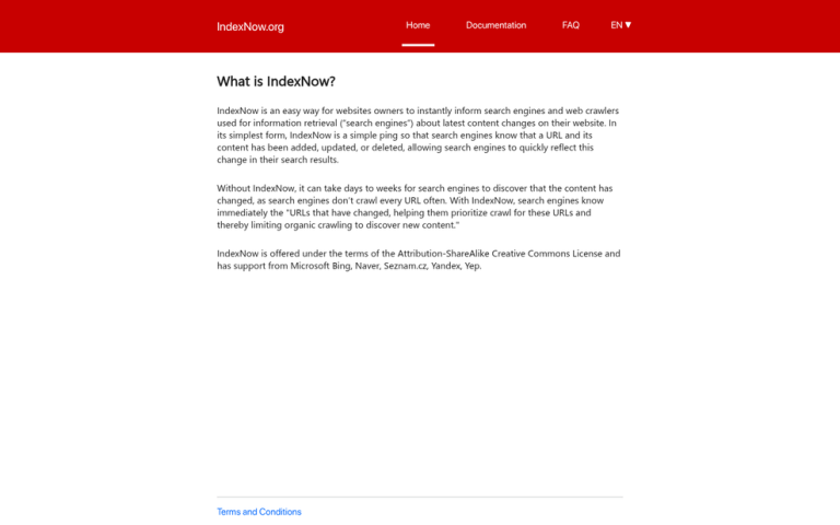 Website publishing triggering instant search engine notification