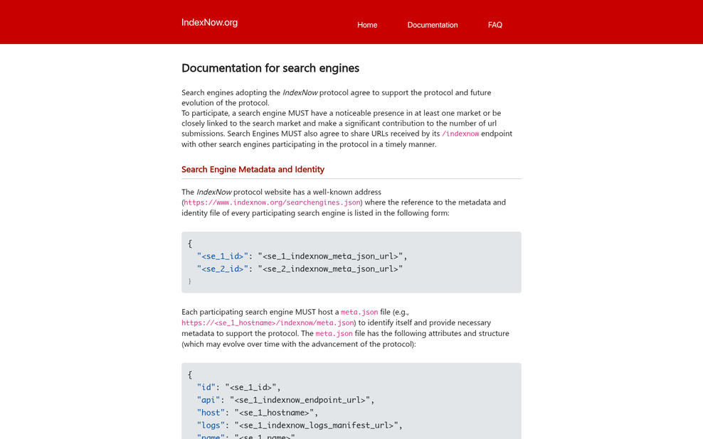 AI search engine processing IndexNow protocol signals