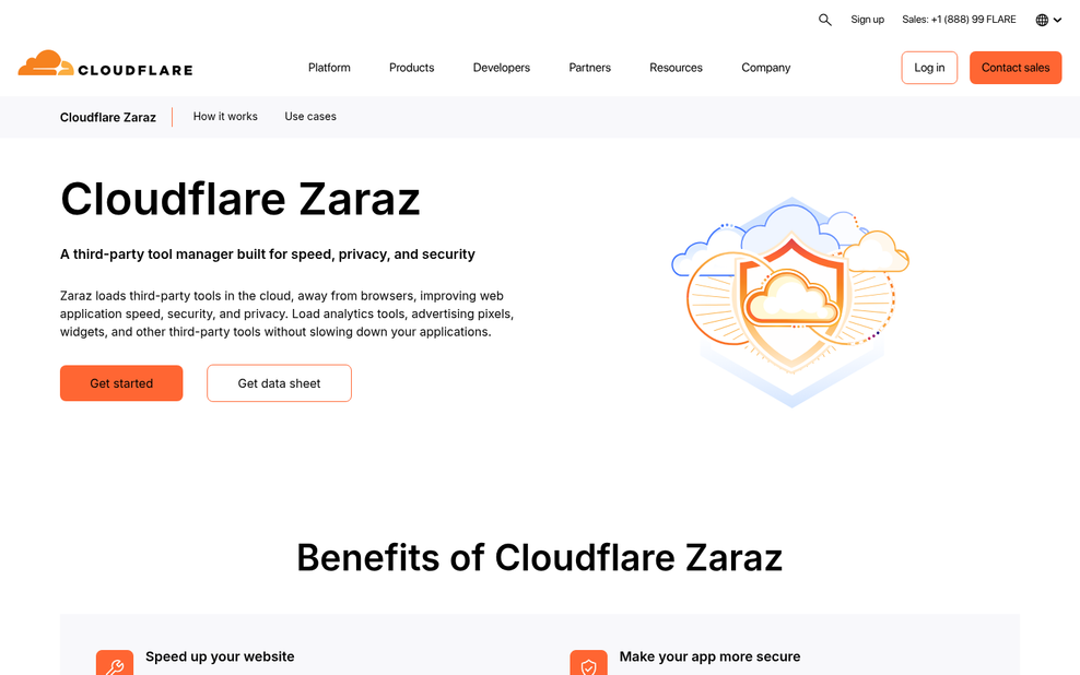 Cloudflare Zaraz server-side tag architecture diagram
